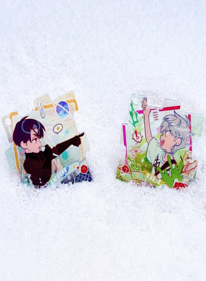 YJacuing Anime Alien Stage Duet Series Mystery Blind Bag Acrylic Keychain, Officially Licensed Puzzle Piece Couple Gift (Single Bag, Contains One Random Character) - Image 5
